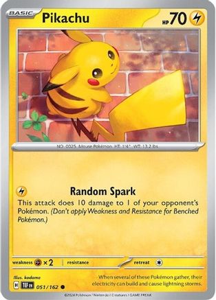 Pikachu 051/162 - SV05 Temporal Forces Reverse Holofoil