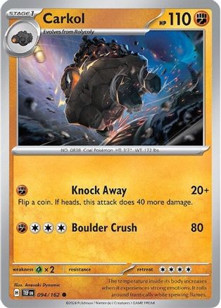 Carkol 094/162 - SV05 Temporal Forces Reverse Holofoil