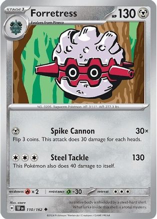 Forretress 110/162 - SV05 Temporal Forces Reverse Holofoil