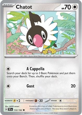 Chatot 132/162 - SV05 Temporal Forces Reverse Holofoil