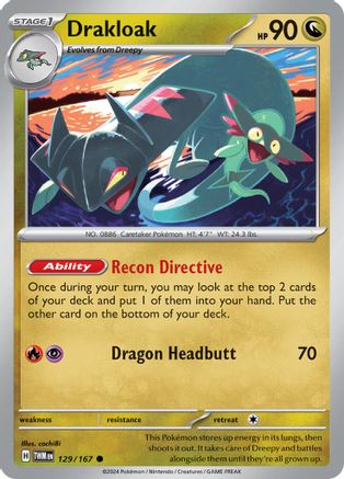 Drakloak 129/167 - SV06 Twilight Masquerade Reverse Holofoil