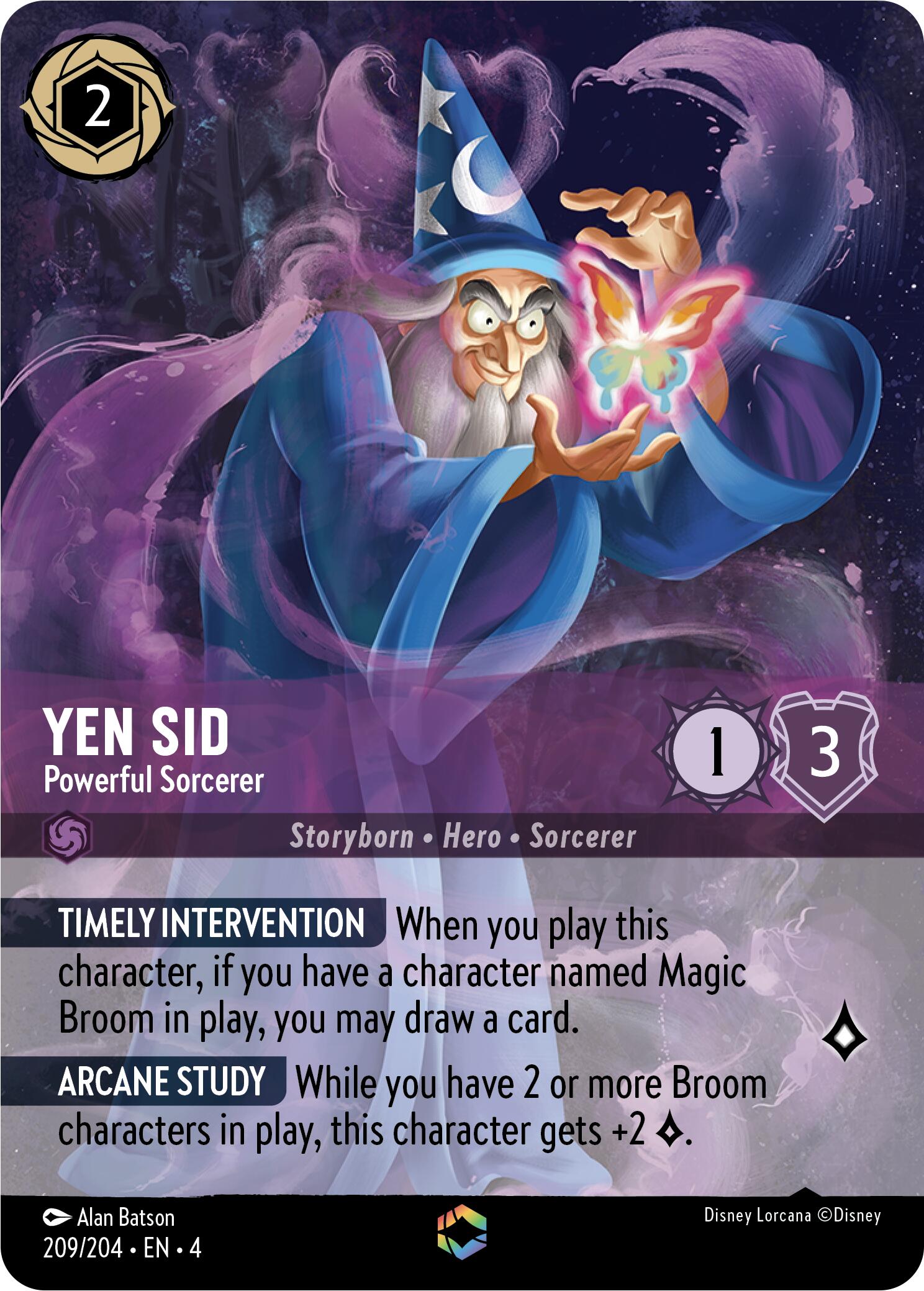 Yen Sid - Powerful Sorcerer (Enchanted) (209/204) - Ursulas Return Holofoil