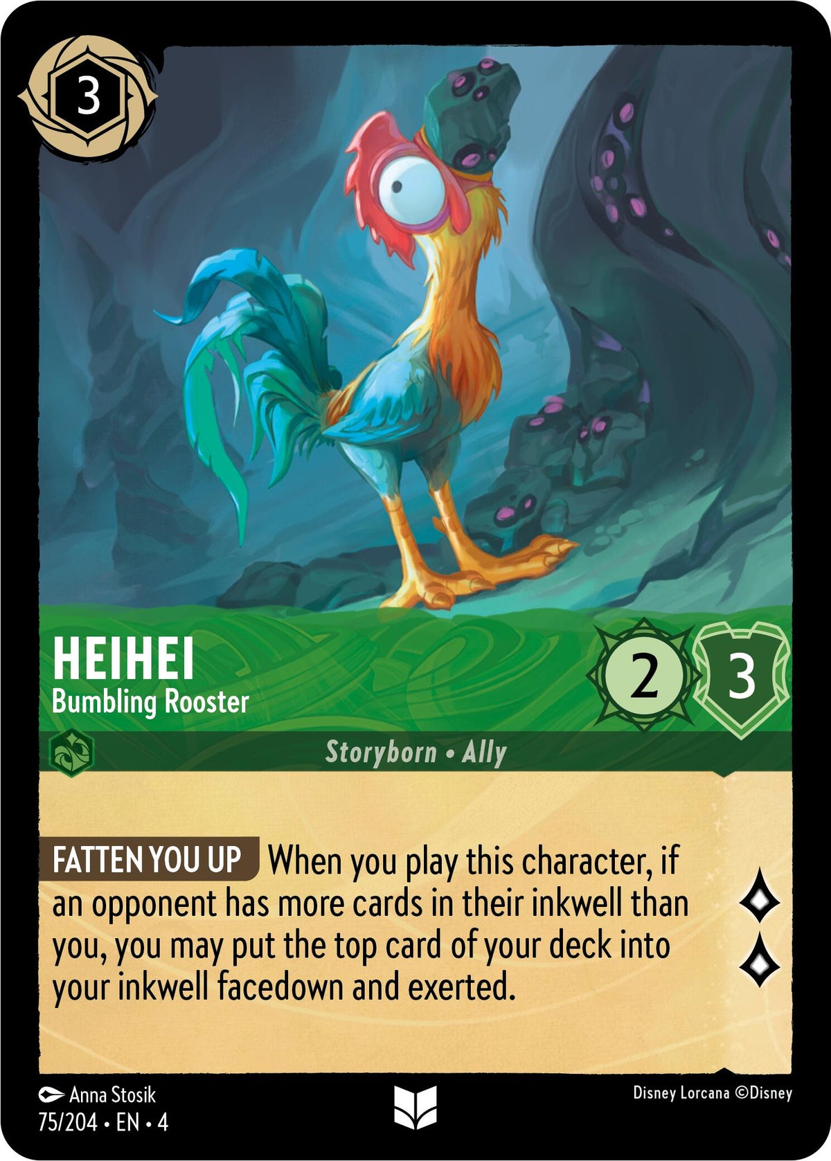 Heihei - Bumbling Rooster (75/204) - Ursulas Return Cold Foil