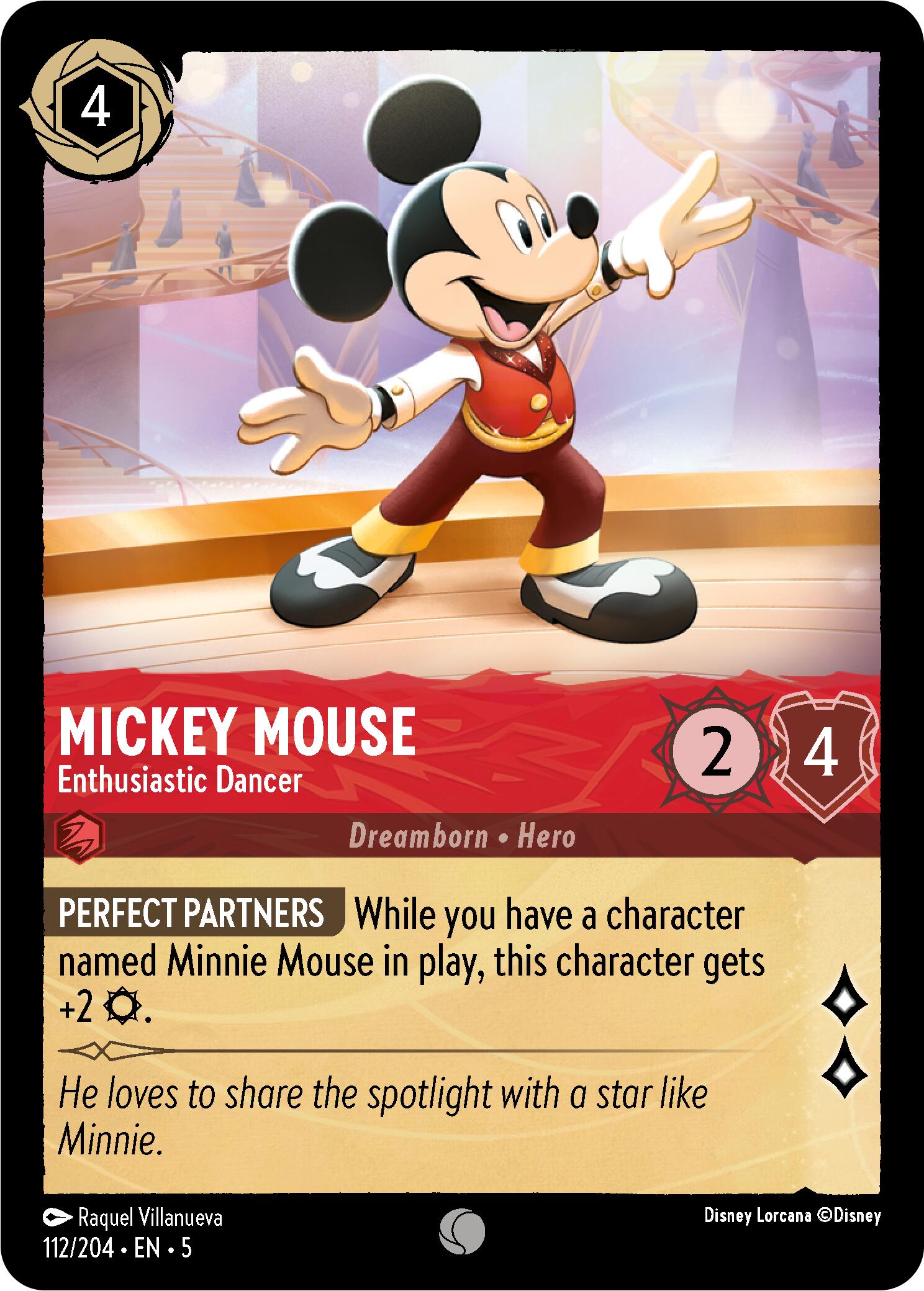 Mickey Mouse - Enthusiastic Dancer (112/204) - Shimmering Skies Cold Foil