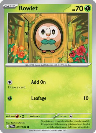 Rowlet 003/064 - SV Shrouded Fable Reverse Holofoil