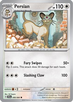 Persian 049/064 - SV Shrouded Fable Reverse Holofoil