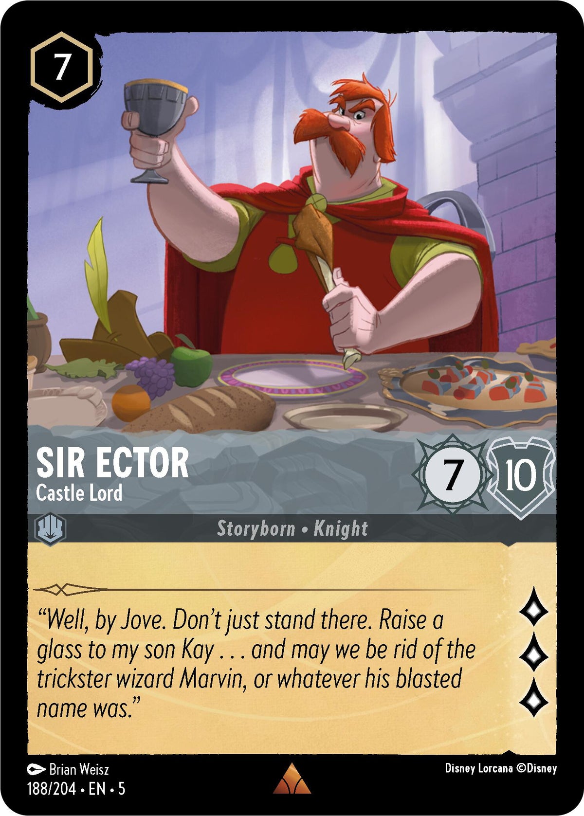 Sir Ector - Castle Lord (188/204) - Shimmering Skies Cold Foil
