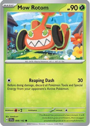 Mow Rotom 008/142 - SV07 Stellar Crown Reverse Holofoil