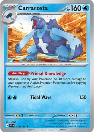 Carracosta 038/142 - SV07 Stellar Crown Reverse Holofoil