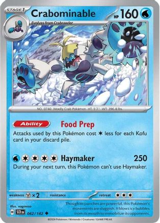 Crabominable 042/142 - SV07 Stellar Crown Reverse Holofoil