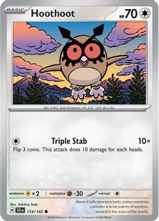 Hoothoot 114/142 - SV07 Stellar Crown Reverse Holofoil