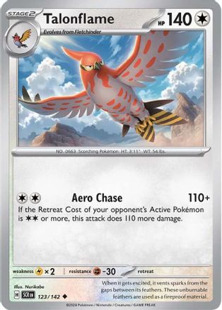 Talonflame 123/142 - SV07 Stellar Crown Reverse Holofoil