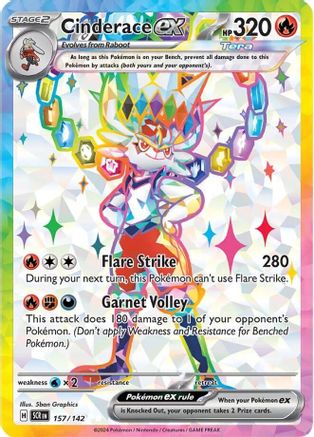 Cinderace ex 157/142 - SV07 Stellar Crown Holofoil