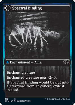 Binding Geist // Spectral Binding (DBL-315) - Innistrad: Double Feature: (Double Faced Transform) Foil