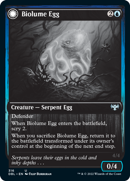 Biolume Egg // Biolume Serpent (DBL-316) - Innistrad: Double Feature: (Double Faced Transform) Foil
