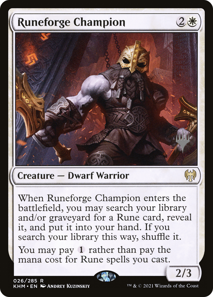 Runeforge Champion (PPKHM-26P) - Kaldheim Promos Foil