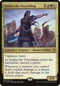Saskia the Unyielding (OVER-041) - Commander 2016 Oversized Foil