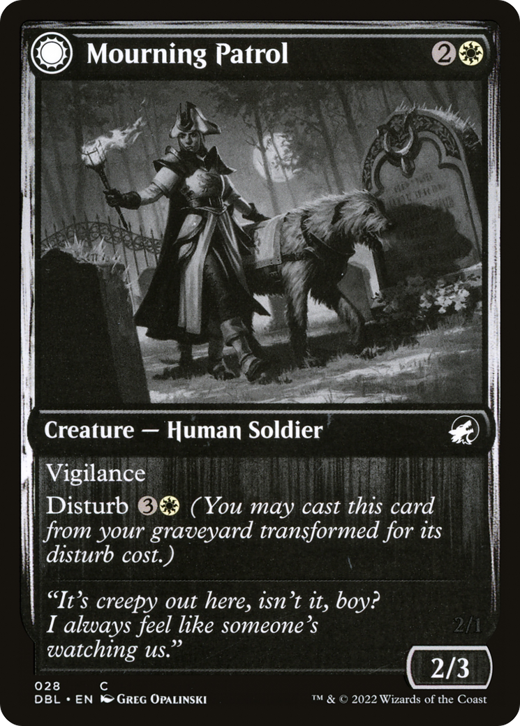 Mourning Patrol // Morning Apparition (DBL-028) - Innistrad: Double Feature: (Double Faced Transform)