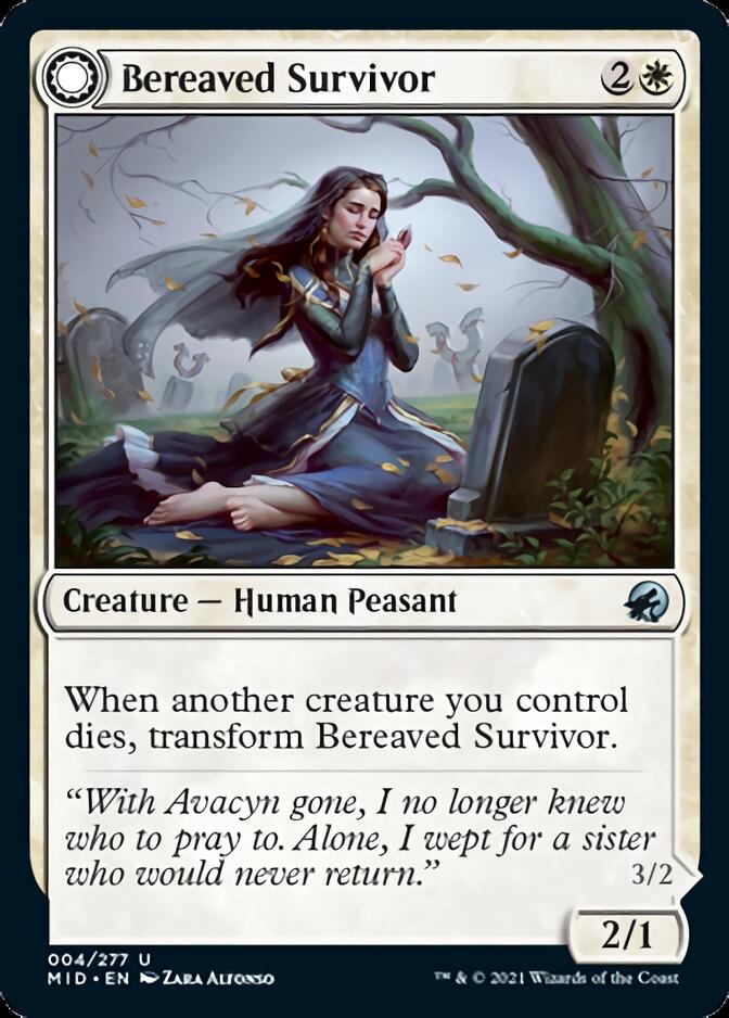 Bereaved Survivor // Dauntless Avenger (MID-004) - Innistrad: Midnight Hunt: (Double Faced Transform)