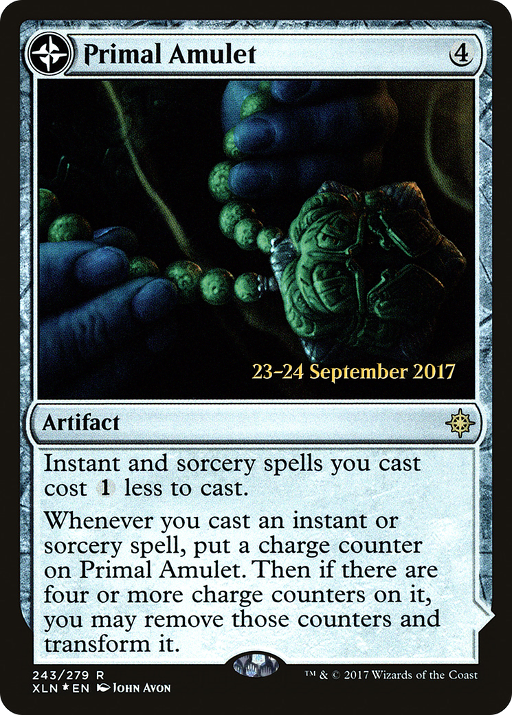Primal Amulet // Primal Wellspring (PRE-243S) - Ixalan Promos: (compasslanddfc) Foil