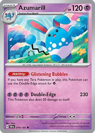 Azumarill 074/191 - SV08 Surging Sparks Reverse Holofoil
