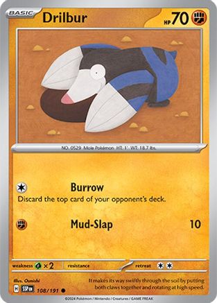 Drilbur 108/191 - SV08 Surging Sparks Reverse Holofoil