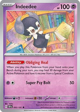 Indeedee 093/191 - SV08 Surging Sparks Reverse Holofoil