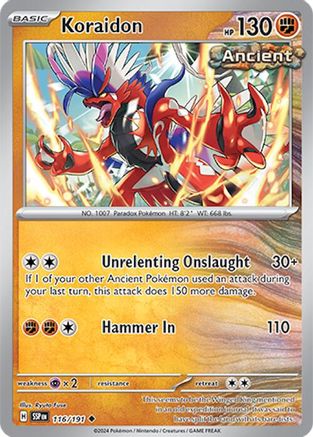 Koraidon 116/191 - SV08 Surging Sparks Reverse Holofoil