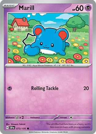 Marill 073/191 - SV08 Surging Sparks Reverse Holofoil