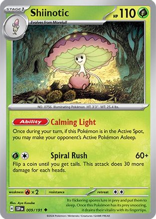 Shiinotic 009/191 - SV08 Surging Sparks Reverse Holofoil