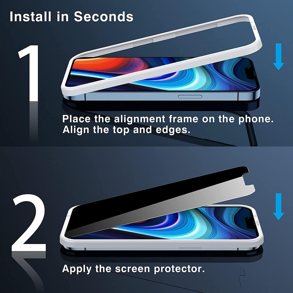ZeroDamage Privacy Screen Protector (2-Pack) - iPhone 13 mini
