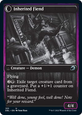 Heirloom Mirror // Inherited Fiend (DBL-105) - Innistrad: Double Feature: (Double Faced Transform) Foil