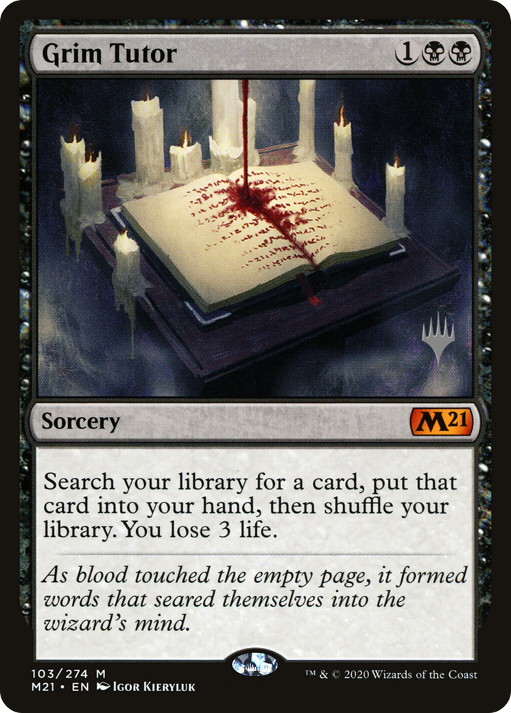 Grim Tutor (PPM21-103P) - Core Set 2021 Promos Foil