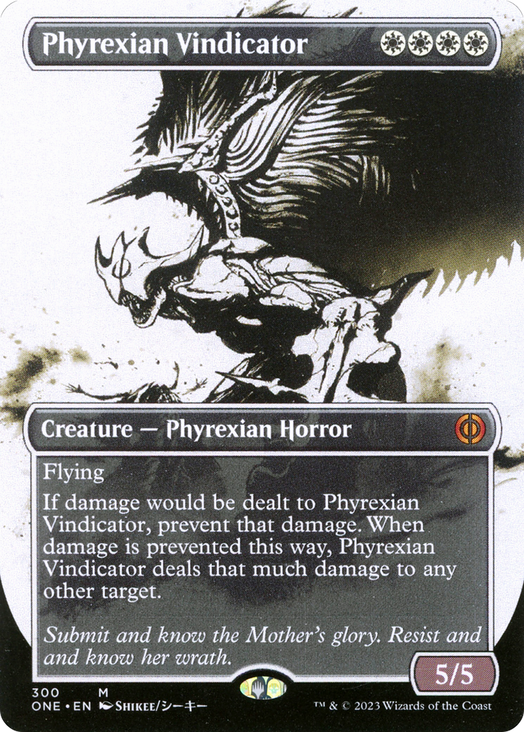 Phyrexian Vindicator (ONE-300) - Phyrexia: All Will Be One: (Showcase) (Borderless) Foil