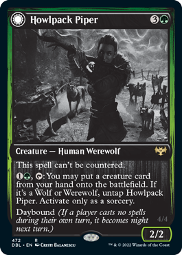 Howlpack Piper // Wildsong Howler (DBL-472) - Innistrad: Double Feature: (Double Faced Transform)