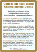 2000 World Championships Ad (WCD-) - World Championship Decks 2000