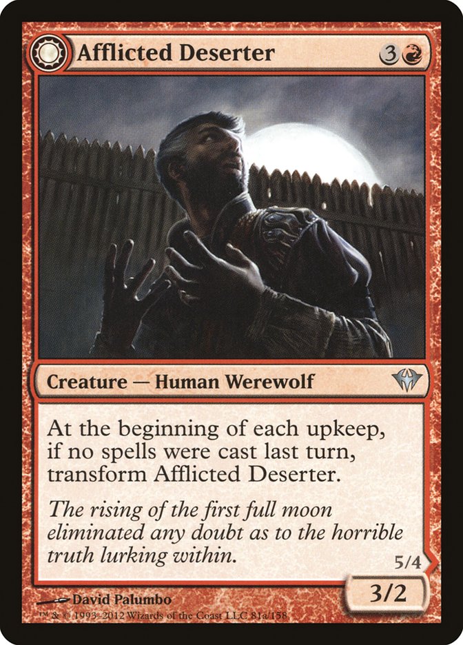 Afflicted Deserter // Werewolf Ransacker (DKA-081) - Dark Ascension: (Double Faced Transform)