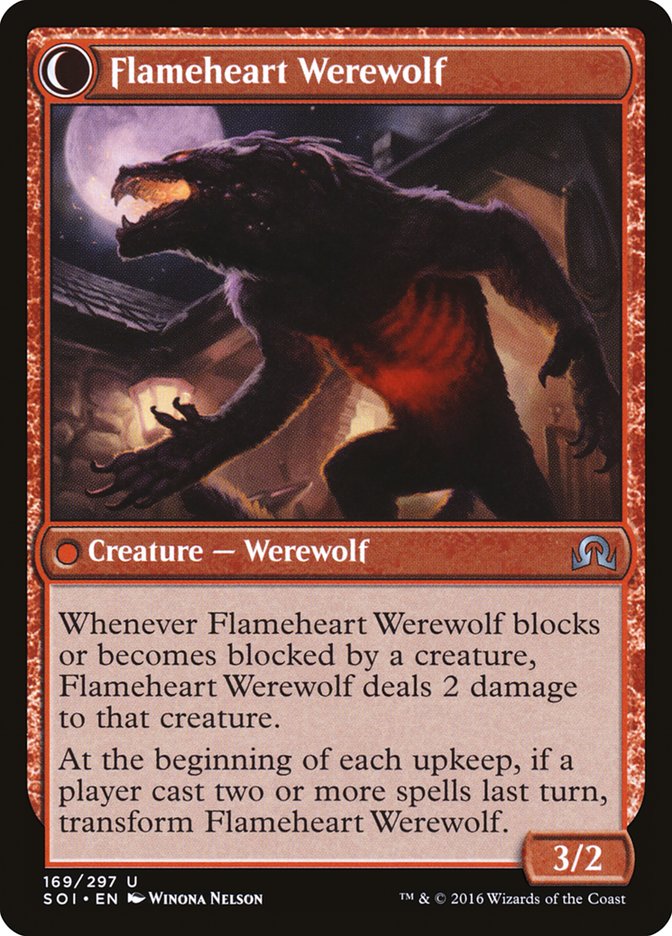 Kessig Forgemaster // Flameheart Werewolf (SOI-169) - Shadows over Innistrad: (Double Faced Transform) Foil