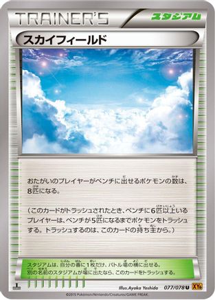 Sky Field (077/078) - XY6 Emerald Break 1st Edition