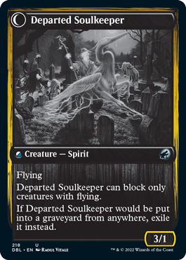Devoted Grafkeeper // Departed Soulkeeper (DBL-218) - Innistrad: Double Feature: (Double Faced Transform) Foil