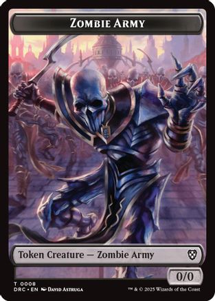 Zombie Army // Shapeshifter Double-Sided Token (DRC-8 // 4) - Commander: Aetherdrift