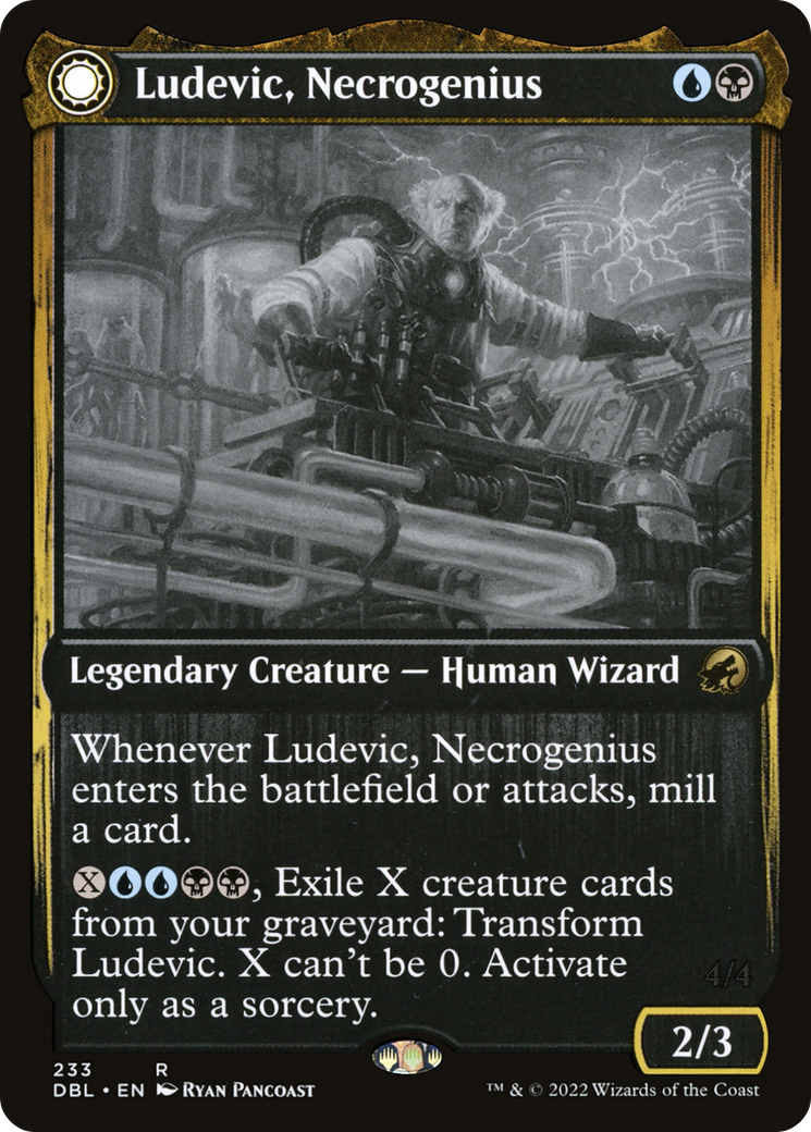 Ludevic, Necrogenius // Olag, Ludevic's Hubris (DBL-233) - Innistrad: Double Feature: (Double Faced Transform)