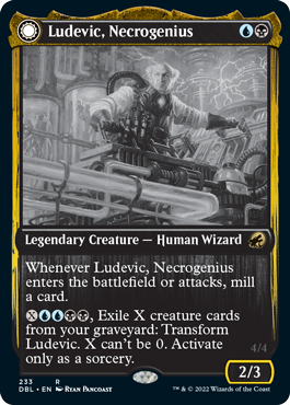 Ludevic, Necrogenius // Olag, Ludevic's Hubris (DBL-233) - Innistrad: Double Feature: (Double Faced Transform)