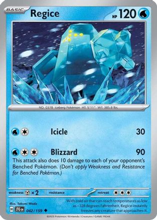 Regice 042/159 - SV09 Journey Together Reverse Holofoil
