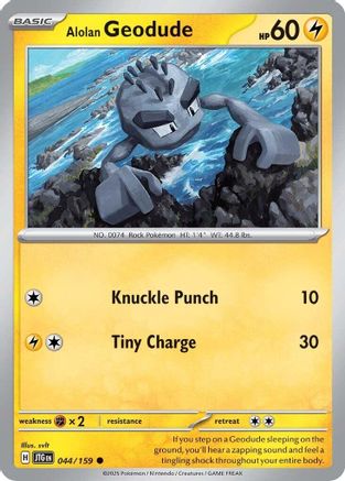 Alolan Geodude 044/159 - SV09 Journey Together Reverse Holofoil