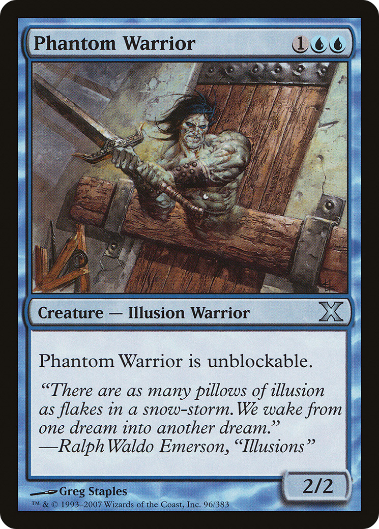 Phantom Warrior (10E-096) - Tenth Edition Foil