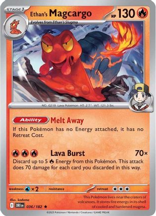 Ethan's Magcargo 036 - SV10 Destined Rivals Reverse Holofoil