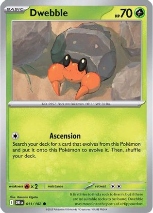 Dwebble 011 - SV10 Destined Rivals Reverse Holofoil
