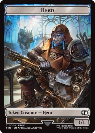 Hero (0004) // Treasure Double-Sided Token (FIN-4 // 23) - FINAL FANTASY Foil