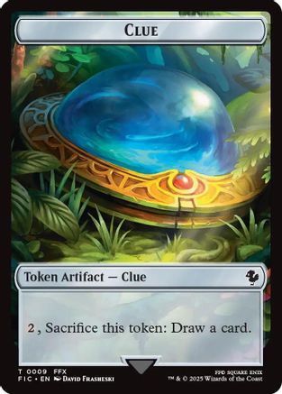 Clue // Treasure Double-Sided Token (FIC-9 // 23) - Commander: FINAL FANTASY